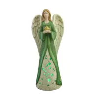 الراتنج مخصص تصميم انيق نخلة الجنية أجنحة الملاك تمثال هدية مع مصباح ليد