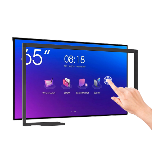 Black Touch Lcd Display 43 55 65Inch Multi Infrared USB Interface New for Business Touch Screen Frame Overlay Kits