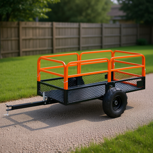 Remorque utilitaire de jardin robuste, capacité de 22 pieds cubes, charge utile de 1600 livres, remorque à benne basculante en acier, remorque de transport tractable pour ATV/UTV - Product Image 2