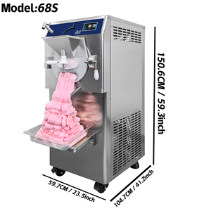 เครื่องทำไอศกรีมแบบแข็งขนาดใหญ่ 40 ลิตร ความจุสูง สำหรับใช้ในเชิงพาณิชย์ ปรับระดับการ<span class=keywords><strong>ผล</strong></span>ิตได้ เครื่องทำเจลาโต้<span class=keywords><strong>ผล</strong></span><span class=keywords><strong>ไม้</strong></span>แบบแบทช์ฟรีซเซอร์ เครื่องทำไอศกรีม - Product Image 3