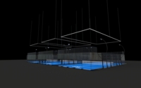 Terrain de padel en verre, éclairage de haute qualité pour terrain de padel, gazon artificiel pour padel avec éclairage