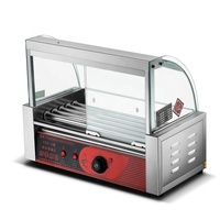 Vitrine chauffante automatique pour la restauration, type roulant, pour la présentation de saucisses et de hot-dogs