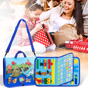 Materiais de Ensino e Aprendizagem para Crianças, Desenvolvimento Intelectual, Aprendizagem Precoce, Brinquedos Educacionais Montessori, Quadro de Atividades em Feltro - Product Image 4