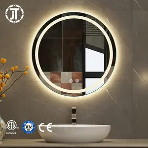 2023 JiTai specchio da bagno rotondo a led di nuovo design specchio a Led intelligente montato a parete con sistema antiappannamento