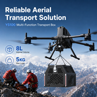 Boîte de transport pour drone 8L, charge utile 5 kg, conteneur de transport UAV avec système de déverrouillage électrique à double porte