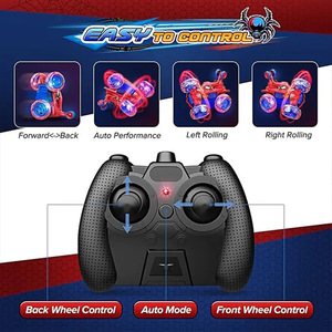 2.4GHz RC diễn viên đóng thế xe 360 độ xoay bắt mắt bánh xe đèn cuối cùng off-road đồ chơi cho trẻ em bao gồm điều khiển từ xa - Product Image 4