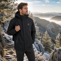 Veste d'hiver imperméable coupe-vent rembourrée épaisse réversible à capuche pour homme, fermeture éclair longue, tissu polyester/coton, extérieur en nylon