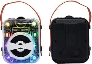 透明メカRGBピックアップリズムライトゲームポータブルBluetoothミニスピーカーキャンプ重低音パーティーミュージックボックスサブウーファー - Product Image 4