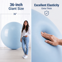 Ballon en latex macaron géant biodégradable de 90 cm (36 pouces), extra large, rond, épaissi et hautement élastique pour décoration de mariage