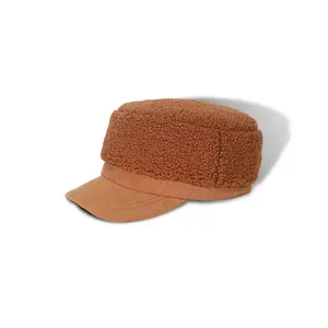 Winter Buiten Winddichte Warme Baseballpet Imitatiebont Gevoerd Vliegenier Winter Trooper Cap Met Oorklep