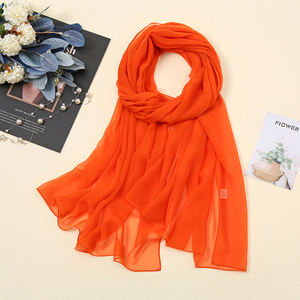 Tamaño personalizado Color sólido Georgette bufanda de seda amor nombre Europa niñas fiesta regalo rojo púrpura boda bufanda - Product Image 5