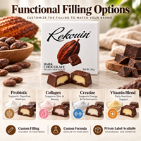 Bouchées de chocolat probiotiques en gros, non-OGM, à base de matières premières de qualité supérieure, pour le soutien digestif