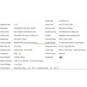จอแอลซีดี ยี่ห้อ AUO รุ่น G150XG03 V4 ของแท้ใหม่เอี่ยม ขนาด 15 นิ้ว ความละเอียด 1024*768 รับประกันคุณภาพ - Product Image 4