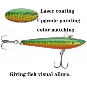 LUTAC Bionc VIB 77mm 17g Leurre de pêche Hameçon triple 5 couleurs avec déflecteur spécial - Product Image 5