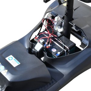 Chariot à quatre roues RACCEWAY rouge robuste pour scooters handicapés, capacité de charge de 120 kg, vitesse de 8 km/h, 24 V 350 W, pour personnes âgées - Product Image 5