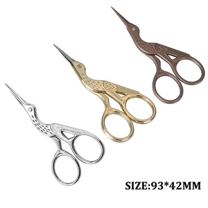 Tesoura de guindaste de aço inoxidável, pequena tesoura vintage de bordado - Product Image 2