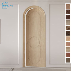 Puertas interiores modernas de <span class=keywords><strong>Villa</strong></span> de lujo francesa Europea 35dB <span class=keywords><strong>puerta</strong></span> interior de madera redondeada puertas interiores de madera insonorizadas con arco - Product Image 6
