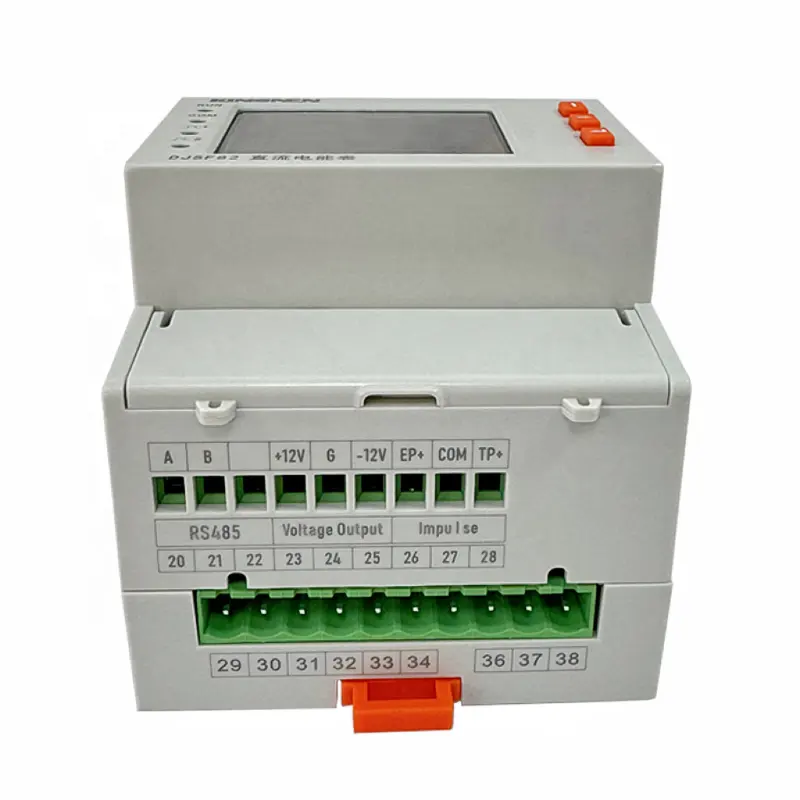 Tahap tunggal DIN Rail smart Energy Meter RS485 Modbus cocok untuk solar dc ke ac inverter tumpukan pengisian