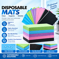 Tapis de protection jetable coloré pour studio de tatouage et PMU, imperméable, en papier médical, double couche