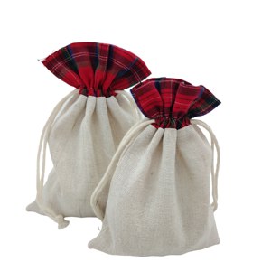 Custom <b>Drawstring</b> Cotton Gift <b>Bags</b> Calico <b>Make</b> <b>up</b> Pouch - Product Image 4