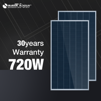 Panneau solaire Bluesun 700W 720W à tuiles, module solaire bifacial pour utilisation en projet, en stock