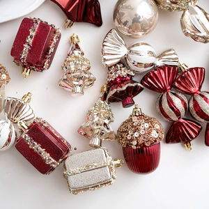 LS-358 all'ingrosso della palla di natale albero appeso decorazione bordeaux plastica natale palla set 2026 - Product Image 2