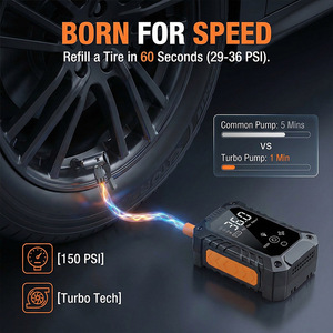 SUITU Tire Inflator 12V LCD Digital <b>Car</b> Air Pump Portable Electric With Pressure Gauge For <b>Cars</b> Motorcycles - Product Image 3