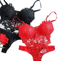 Groothandel Push-Up Doorzichtige Beha Sensuele Erotische Borduurwerk Bloemen Kant Comfortabele Vrouwen Bh Sets