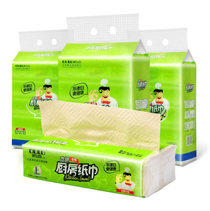 Rollo de papel de pulpa de madera blanda desechable de 2 capas ecológico directo de fábrica popular para uso en cocina en restaurantes y hogares - Product Image 2