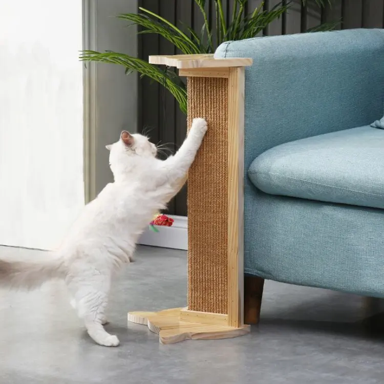 Mwoolमजे नई डिजाइन दीवार घुड़सवार बिल्लियों सिसल स्क्रैचर बोर्ड