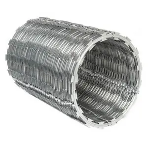 Alambre de púas de maquinilla de afeitar eléctrica, alambre de púas galvanizado, de 450mm x 10kg por rollo