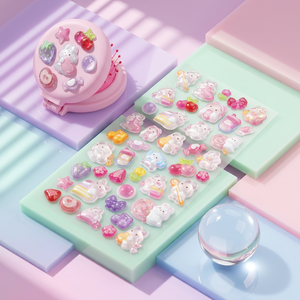 Bonbon Drop PVC Capsule Stickers 16 PCS Set Korean Cute Cartoon 3D Puffy Jelly Waterproof UV Printed Deco <b>Diary</b> Planner Phone - Product Image 2