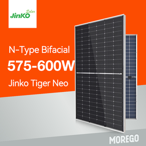 แผงโซลาร์เซลล์แบบสองหน้า (Bifacial) กระจกสองชั้น กำลังไฟ 590w 585w 580w 600W ชนิด N-Type สำหรับระบบพลังงานแสงอาทิตย์แบบเชื่อมต่อกับระบบไฟฟ้า (On Grid) ขนาด 50kw รุ่น JKM560-590N-72HL4-BDV - Product Image 1