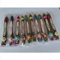 Crayon en bois sculpté classique, écologique, fait main, 100% bois de tamarin, 17 cm, de Thaïlande, pour la rentrée scolaire, les mariages et les remises de diplômes