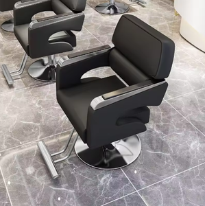 Silla de Peluquería Ergonómica Portátil y Plegable, de Cuero Sintético, con Elevación y Rotación, para Salones y Barberías - Product Image 2