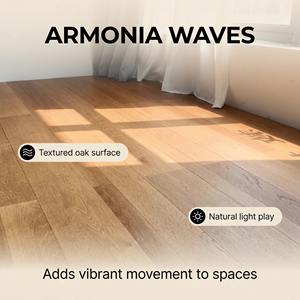 Suelo de Madera de Roble Europeo con Diseño de Ondas de Agua Anchas y Estrechas, 1910X192X14.5/1.2mm de Grosor, Elegante para Sala de Estar, Exterior o Sótano - Product Image 3