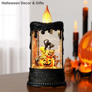 Gorrzai Decoraciones de Halloween Música-Playing Snow Globe Vela USB/Artesanía de resina alimentada por batería para el hogar para la decoración de Halloween - Product Image 3