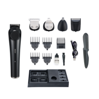 Tondeuse Électrique 5-en-1 pour Hommes GK-960 – Kit Rechargeable Sans Fil avec Têtes Amovibles et Guides de Coupe – Utilisation à Domicile et en Salon