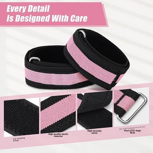 Sangle de compression élastique BFR pour <span class=keywords><strong>cuisse</strong></span> adulte, transfrontalière, en polyester, avec boucle de fixation facile, pour entraînement de restriction du flux sanguin - Product Image 3