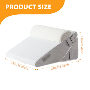 Vente directe usine : Coussin de chevet en mousse à mémoire de forme, <span class=keywords><strong>oreiller</strong></span> de lecture, coussin de soutien cervical en forme de cale avec fonction de rangement - Product Image 2