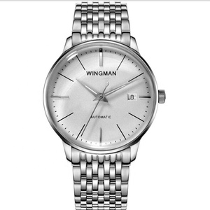 Montres mécaniques automatiques pour hommes, style moderne, luxe, meilleures ventes, logo personnalisé, verre saphir, bracelet en cuir véritable - Product Image 1