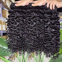 Vente en gros d'usine, vendeur de paquets d'extensions de cheveux humains indiens bouclés bruts vierges à double tirage