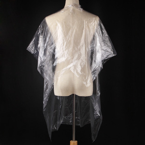 Wanmei Hairdressing Cape Transparent Plastic <b>Disposable</b> Plus Size For Salon Use - Product Image 1