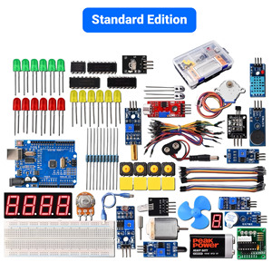 <span class=keywords><strong>Kit</strong></span> <span class=keywords><strong>de</strong></span> <span class=keywords><strong>démarrage</strong></span> <span class=keywords><strong>Arduino</strong></span> <span class=keywords><strong>UNO</strong></span> R3 CH340 pour débutants à avancés |   Plusieurs combinaisons avec capteurs, LED, moteurs, écran LCD pour l'éducation STEM - Product Image 6