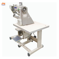 Nouvelle machine à coudre industrielle haute précision à aiguille simple, pied entraîneur, moteur automatique haute vitesse, pour tissus épais, à bras déporté