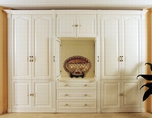 Armoires de chambre à coucher personnalisées de style européen, armoires d'angle à portes coulissantes - Product Image 4