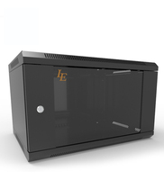 Armoire réseau murale à montage plat, capacité statique de 60 kg, porte en verre trempé de 5 mm, profondeur de 600 mm, rack de serveur