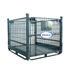 Heavy Duty Metal Steel Stillages Warehouse Storage Wire Mesh Container Pallet Cage