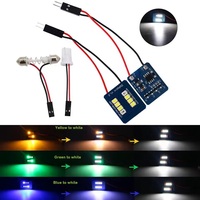 Lampe de lecture à LED 2835 8SMD pour voiture Lampe de carte Ampoule d'intérieur avec adaptateur T10 Festoon C5W Base DC 12V Auto Panel Lamp