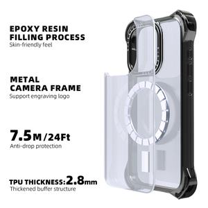 Funda Protectora Transparente Anti-Impactos de 7.5M para Teléfono Celular, Venta al por Mayor, Funda Magnética de TPU con Diseño Personalizado para iPhone 16 15 14 13 Pro Max - Product Image 3